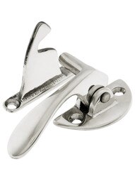 Furniture Knowledge Nickel Plated Oval Hoosier Cabinet Latch - Antique Vintage Style