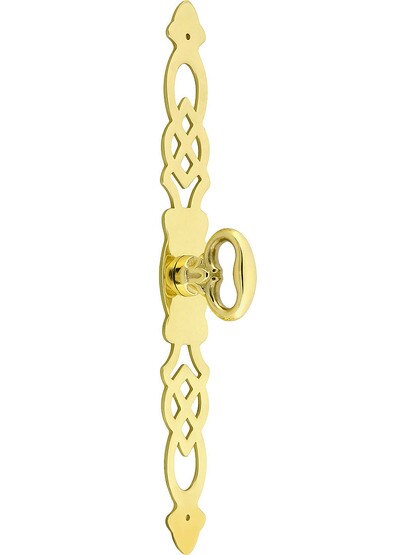 Federal Style Cabinet Door Pull With Pierced Back Plate