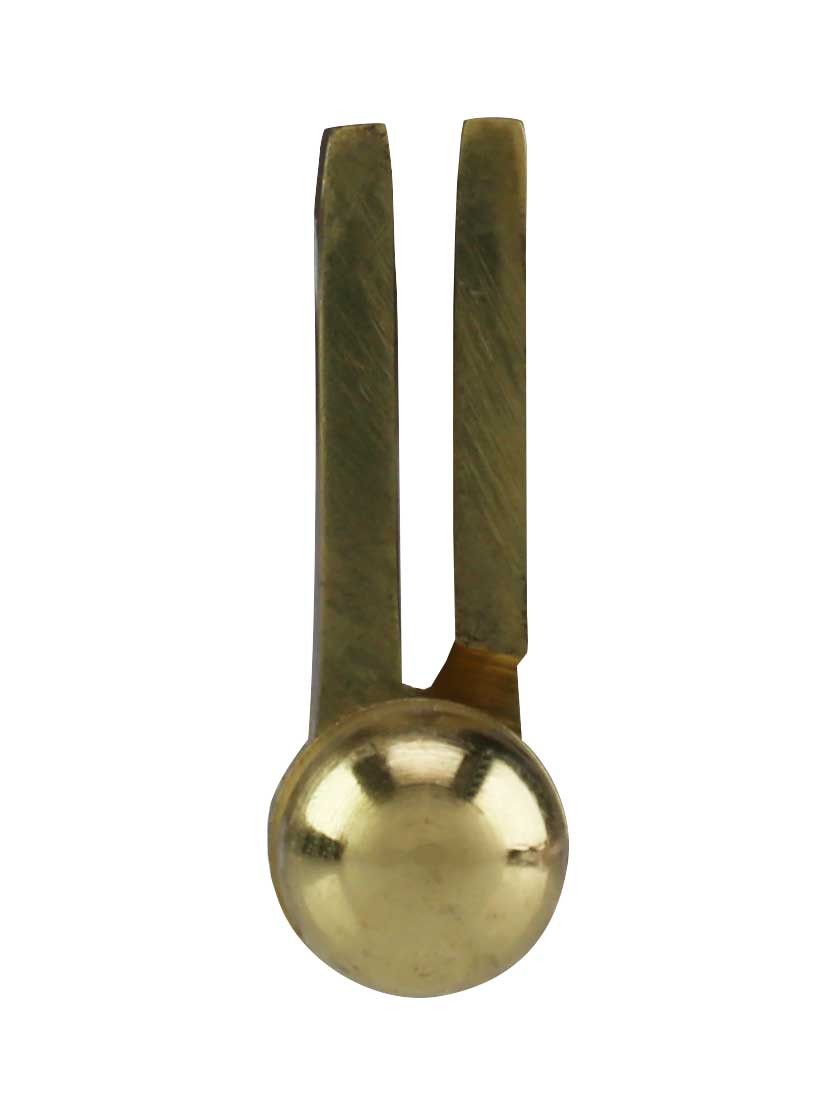 Alternate View 2 of Pair of Solid Brass Ball-Tip Cabinet Hinges - 1 1/2 inch x 1 1/2 inch