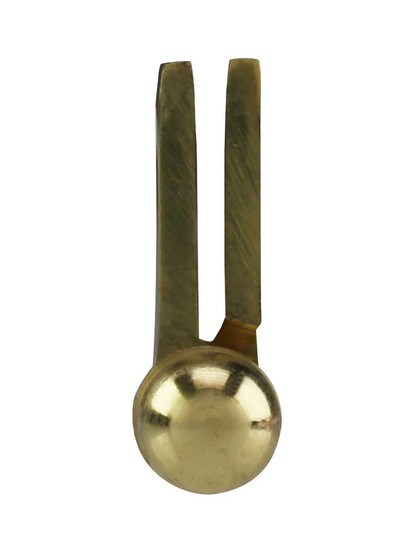 Alternate View 2 of Pair of Solid Brass Ball-Tip Cabinet Hinges - 1 1/2 inch x 1 1/2 inch