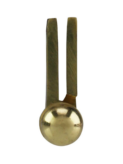 Alternate View 2 of Pair of Solid Brass Ball-Tip Cabinet Hinges - 1 1/2 inch x 1 1/2 inch