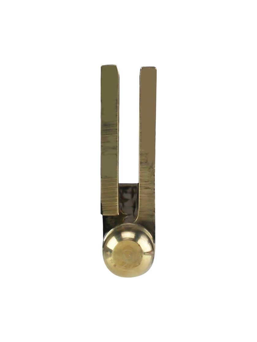 Alternate View 2 of Pair of Solid Brass Ball-Tip Cabinet Hinges - 2 1/2 inch x 1 3/4 inch