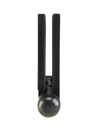 Alternate View 2 of Pair of Solid Brass Ball-Tip Cabinet Hinges in Antique-By-Hand - 2 1/2 inch x 2 inch.