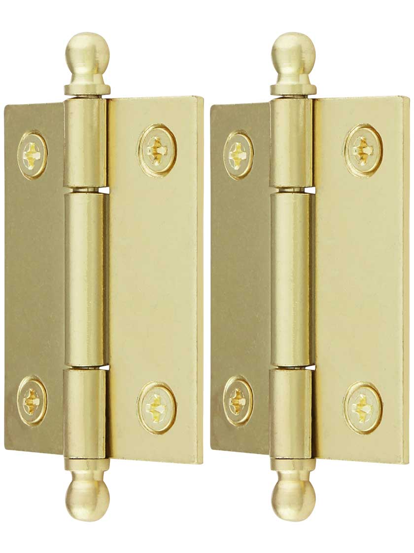 Pair of Loose Pin Plated Steel Hinges 1 15/16" x 1 5/8