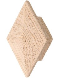Arts & Crafts Style Diamond-Shaped Oak Knob