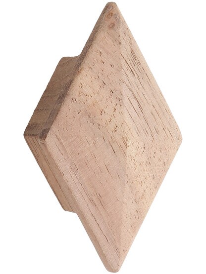 Arts and Crafts Style Diamond-Shaped Walnut Knob.