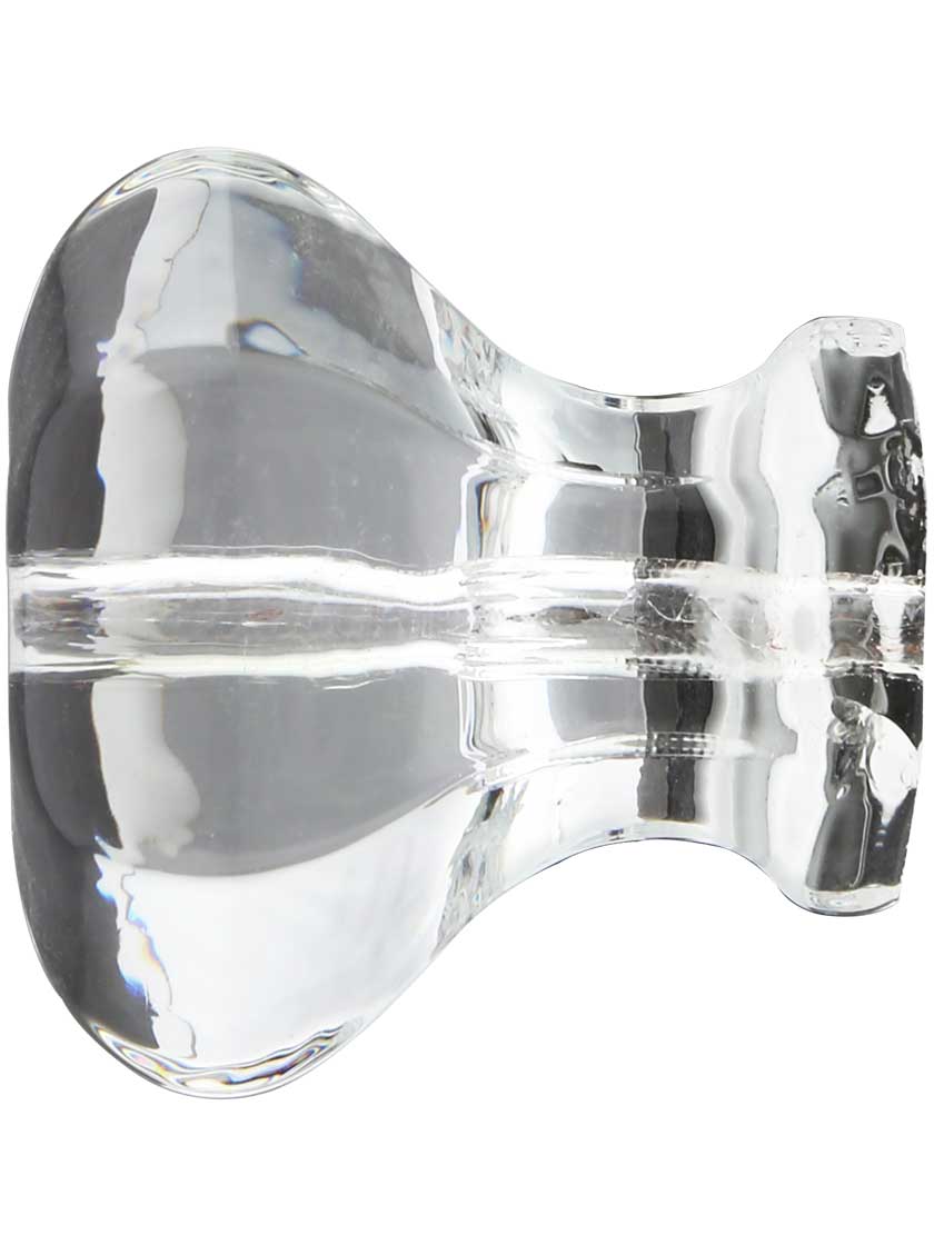 Alternate View of Over-Sized Hexagonal Glass Drawer Knob With Nickel Bolt.