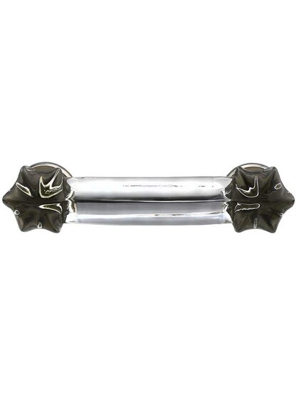 Alternate View 2 of Victorian Style Clear Glass Drawer Pull With Nickel Base.