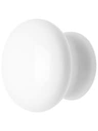 Classic White Porcelain Cabinet & Furniture Knob - 1 1/2" Diameter