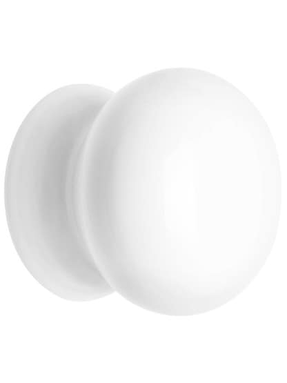 Classic White Porcelain Cabinet and Furniture Knob - 2 inch Diameter