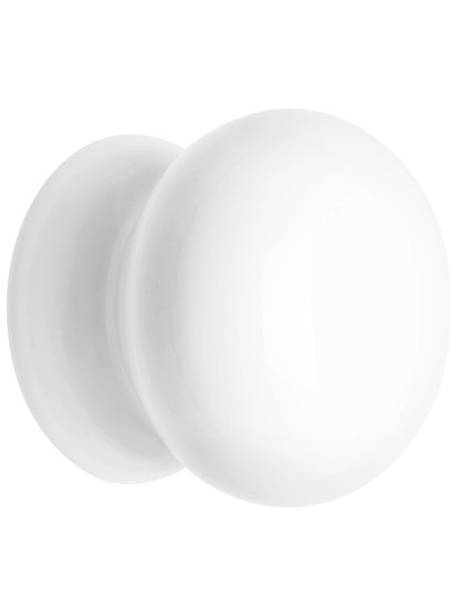 Classic White Porcelain Cabinet & Furniture Knob - 2" Diameter