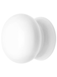 Classic White Porcelain Cabinet and Furniture Knob - 2 inch Diameter