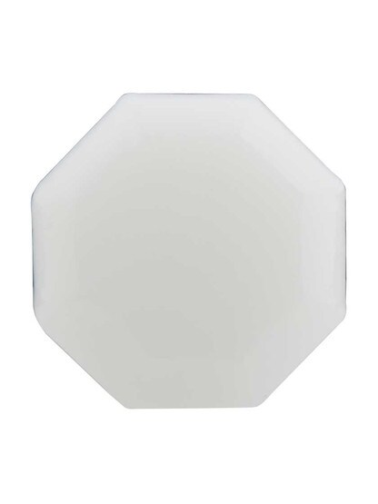 Alternate View 2 of Milk-White Glass Octagonal Glass Knob with Brass Base 1 1/8-Inch Diameter.