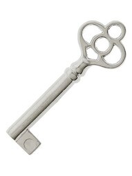 Nickel Finish Barrel Key For Furniture Locks