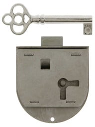 Polished Steel Half Mortise Cabinet Lock - Left Hand