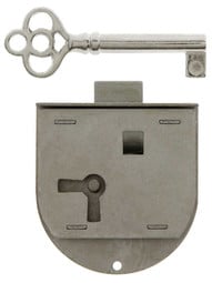 Polished Steel Half Mortise Cabinet Lock - Right Hand.