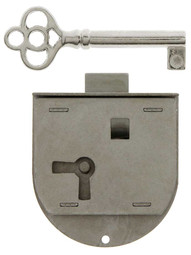 Polished Steel Half Mortise Cabinet Lock - Right Hand