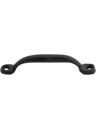Small Black Cast-Iron Cabinet Handle - 3" Center-to-Center