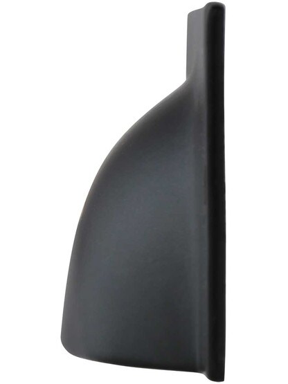 Alternate View of 3 3/4 inch Stamped Steel Bin Pull With Black Lacquer Finish