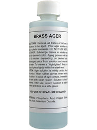 Brass and Bronze Aging Solution - 8 oz. Bottle.