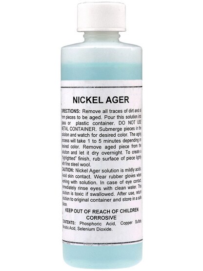 Nickel Aging Solution - 8 oz. Bottle.