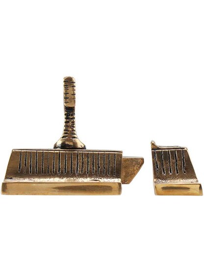 Alternate View 2 of Solid Bronze Oriental Pattern Turn Latch With Highlighted Antique Finish.