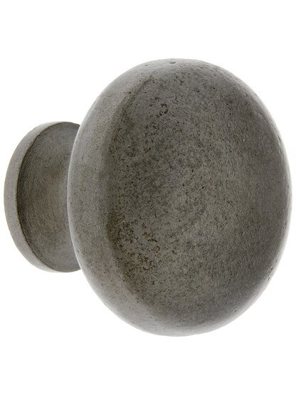 Round Iron Cabinet Knob - with 1 1/4 inch Diameter.
