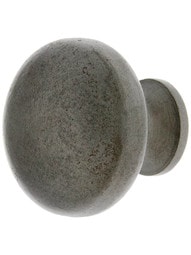 Round Iron Cabinet Knob - with 1 1/4 inch Diameter.