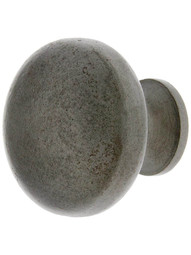 Round Iron Cabinet Knob - with 1 1/4 inch Diameter.