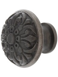 Cast Iron Fleur-de-Lis Knob with 1 1/2 inch Diameter.