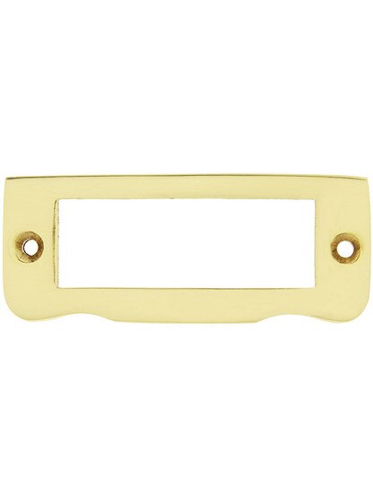 Small Cast Brass Label Holder With Choice of Finish