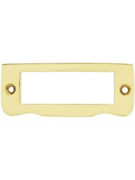 Small Cast Brass Label Holder With Choice of Finish