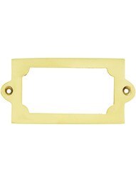 3 5/16" Brass Label Holder With Choice of Finish