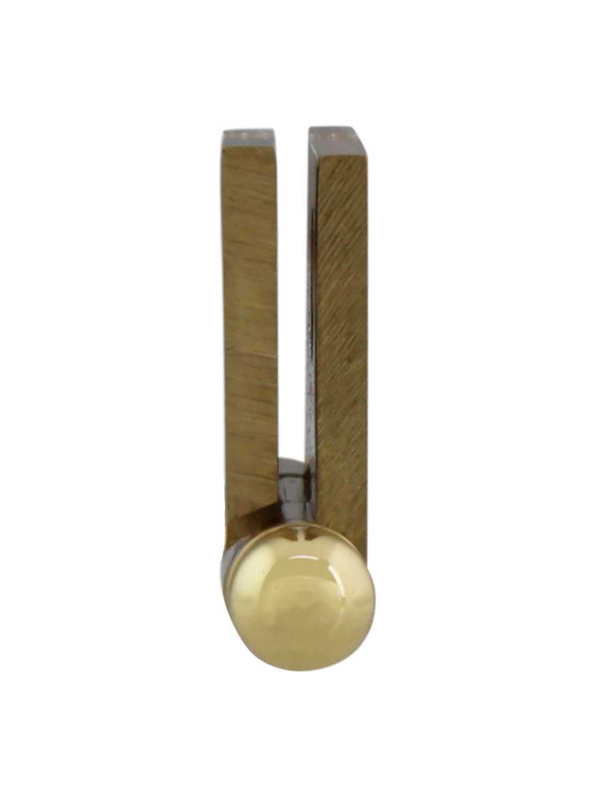 Pair of Solid Brass Cabinet Hinges - 1 1/2" x 1 1/2"