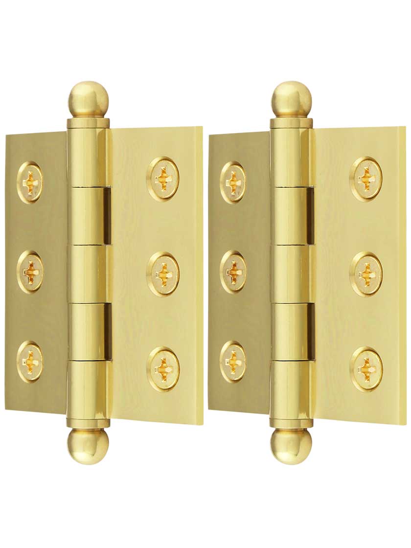 Alternate View of Pair of 2 inch x 2 inch Cabinet Hinges.