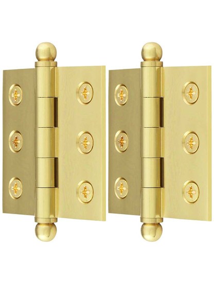 Alternate View of Pair of 2 inch x 2 inch Cabinet Hinges.