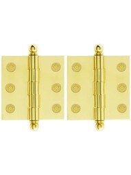 Pair of 2 inch x 2 inch Cabinet Hinges.