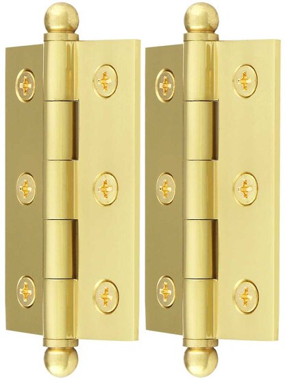 Alternate View of Pair of 2 1/2 inch x 1 11/16 inch Cabinet Hinges.