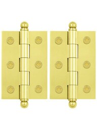 Pair of 2 1/2 inch x 1 11/16 inch Cabinet Hinges.