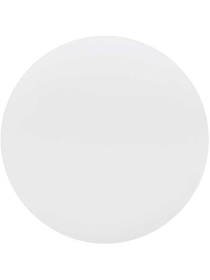 Alternate View 2 of White Porcelain Cabinet Knob With Brass Rosette - 1 3/8 inch Diameter