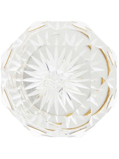 Alternate View 2 of Diamond Cut Crystal Cabinet Knob With Brass Base