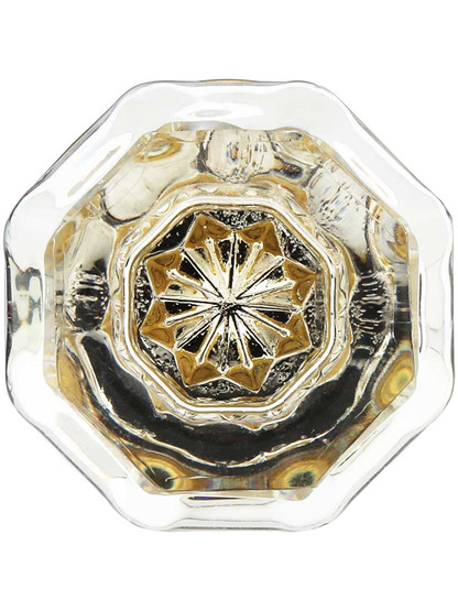 Alternate View 2 of Old Town Crystal Wardrobe Knob With Solid Brass Rosette