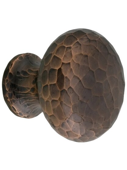 Hammered Craftsman Style Cabinet Knob - 1 1/4 inch Diameter