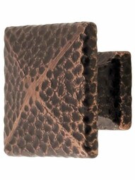 Hammered Pyramid Style Cabinet Knob - 1 1/4" Square