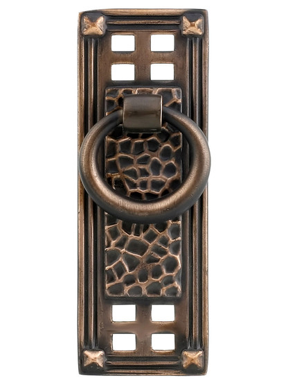 Arts & Crafts Vertical Ring Pull In Oil-Rubbed Bronze