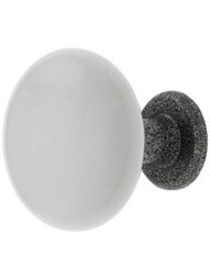 Madison Ivory Porcelain Cabinet Knob - 1 1/4" Diameter