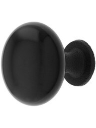 1 1/4" Madison Black Cabinet Knob