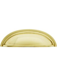 Streamline Cast Brass Bin Pull With Choice of Finish - 3" Center-to-Center