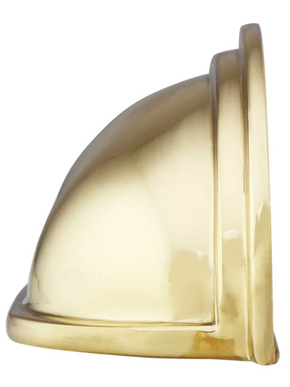 Alternate View of 5 3/8 inch Streamline Cast Brass Bin Pull With Choice of Finish