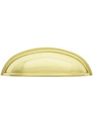 Streamline Cast Brass Bin Pull With Choice of Finish - 4" Center-to-Center